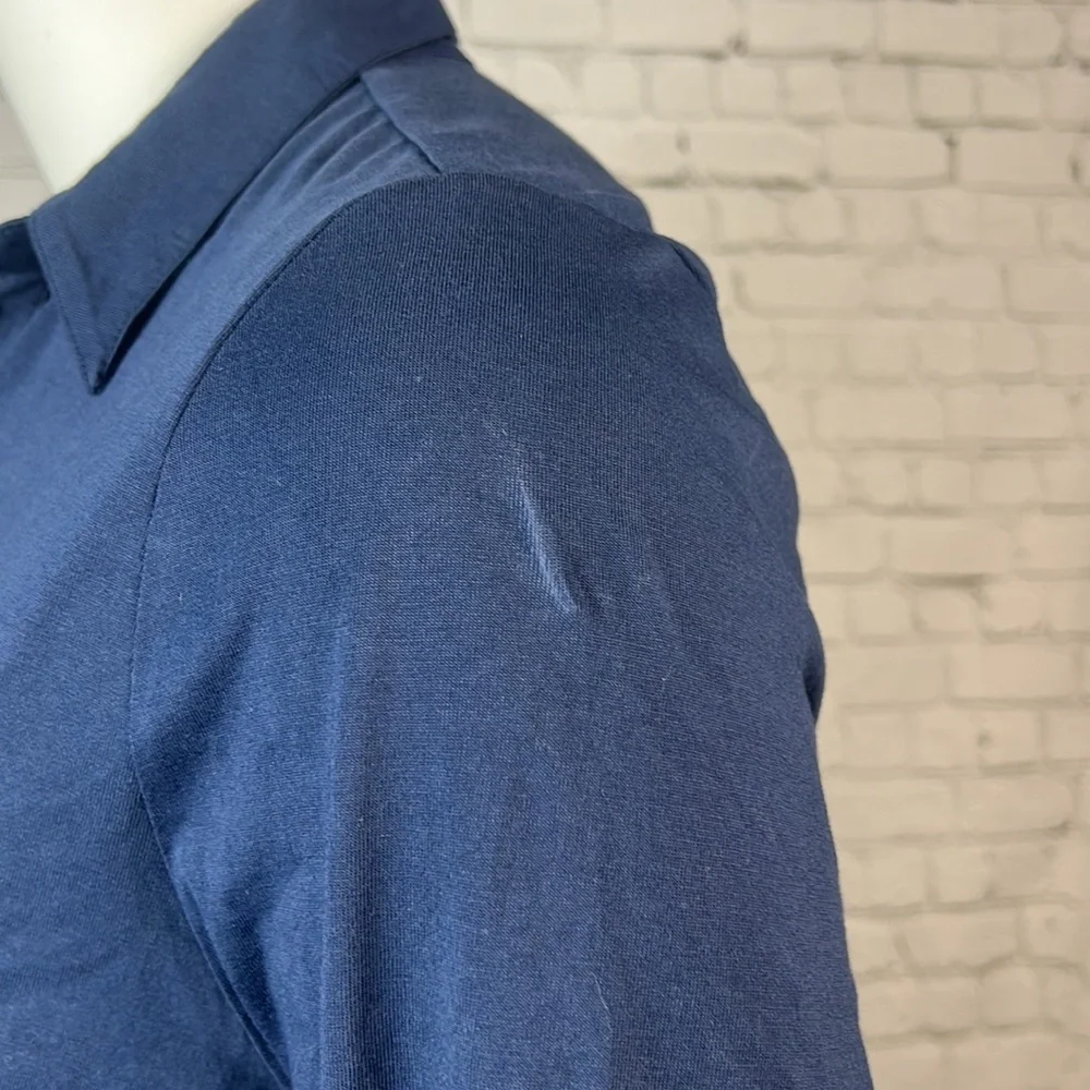 Charter Club Navy Knit Polo Shirt Plus Size XXL - Picture 6 of 7